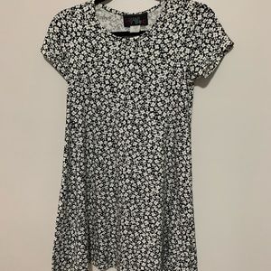 Black Dress with White Flowers